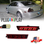 2PC Red LED Rear Side Marker Light Lamps for Chevy Malibu (2008–2012)