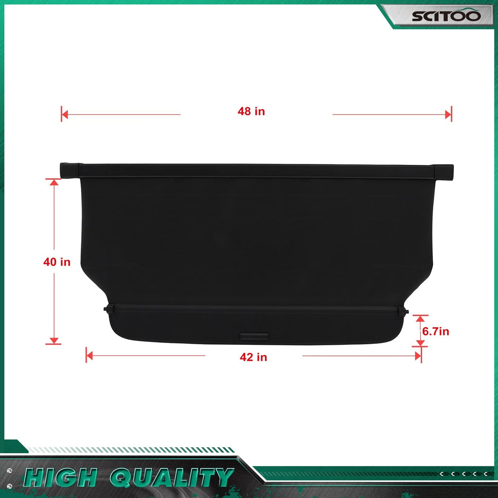 Cargo Cover for Lexus CT200h (2011–2017) Black Rear Trunk Security