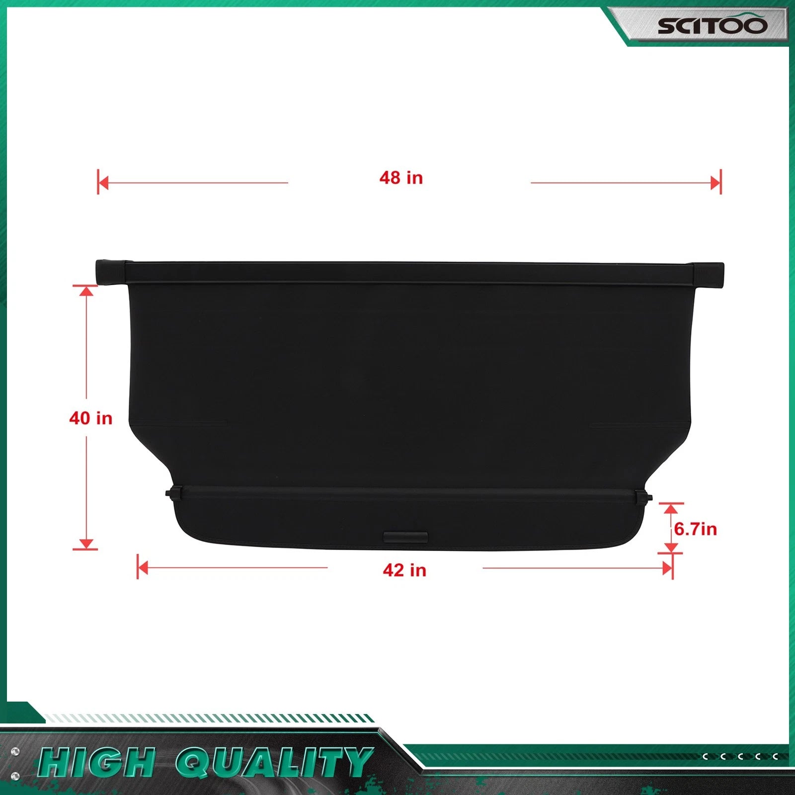 Cargo Cover for Lexus CT200h (2011–2017) Black Rear Trunk Security