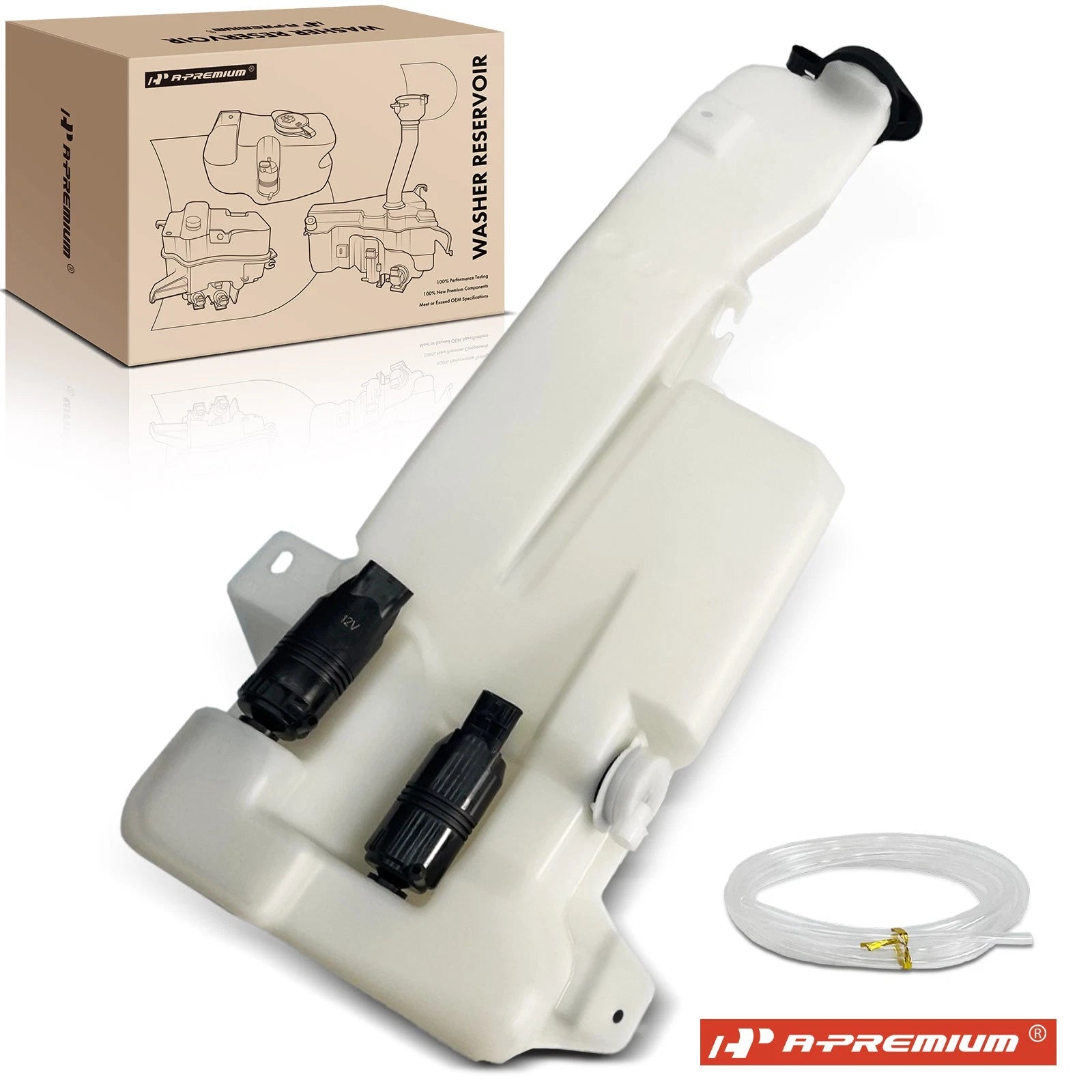 Windshield Washer Reservoir Tank with Cap & Pump for Chevy Tahoe (2000–2006)