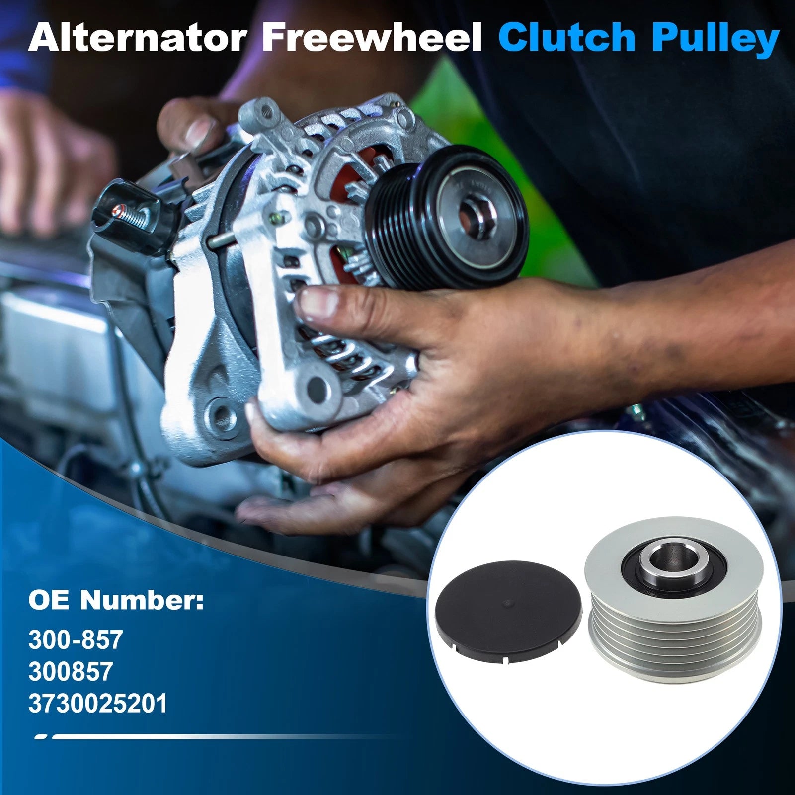 Set of 1 Alternator Freewheel Clutch Pulley 300-857 for Hyundai Sonata (2009–2014)