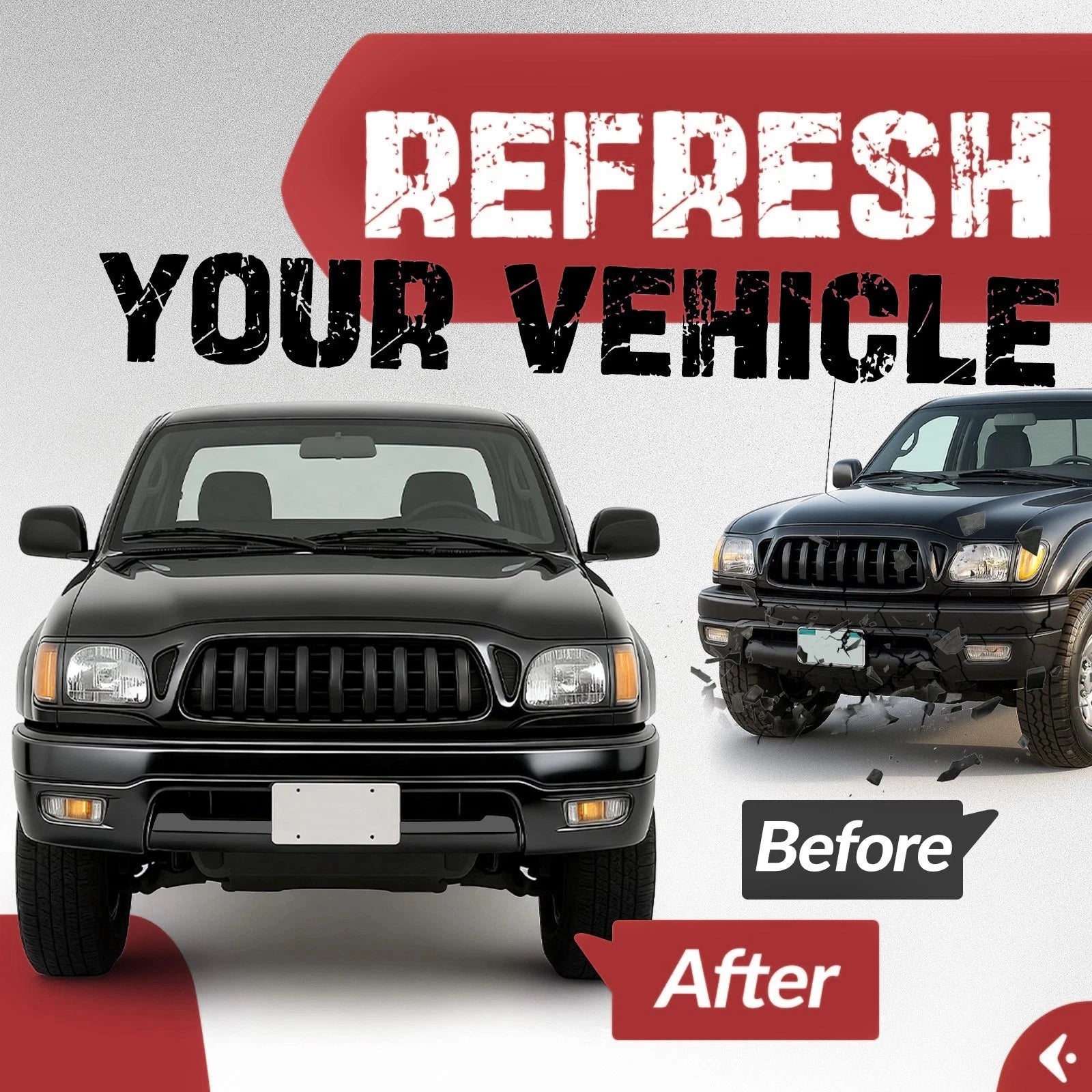 Front Bumper Face Bar for Toyota Tacoma (2001–2004) Black Steel
