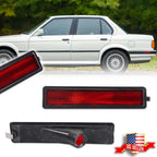 2X Red Lens Rear Bumper Side Marker Lights for BMW E30 E32 E34 (1982–1996)