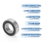 6205VV Deep Groove Ball Bearing for Scooter Skateboard Wheel (P0 25x52x15mm)