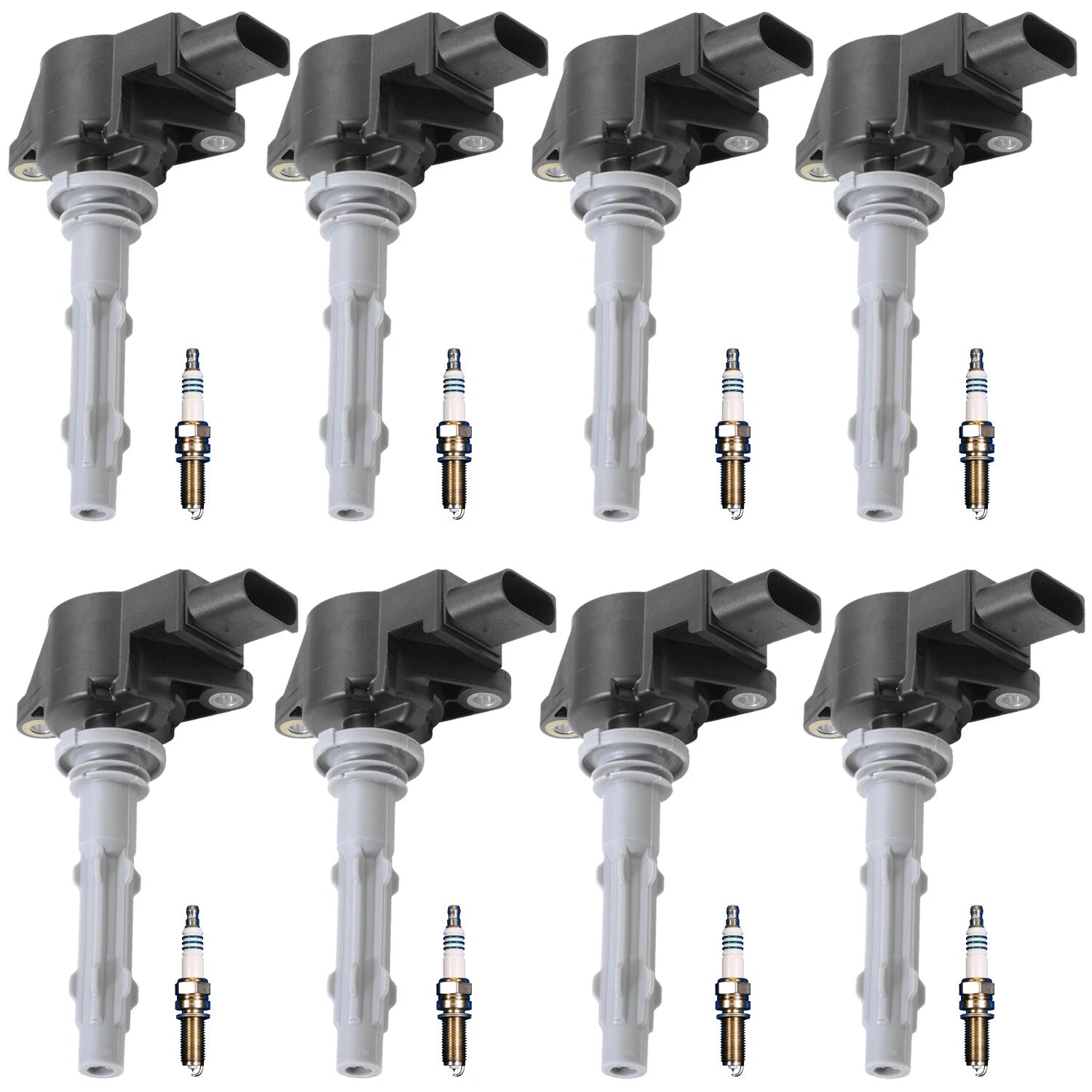 Set of 8 Ignition Coils & Iridium Spark Plugs for Mercedes W211 C216 R230 V8