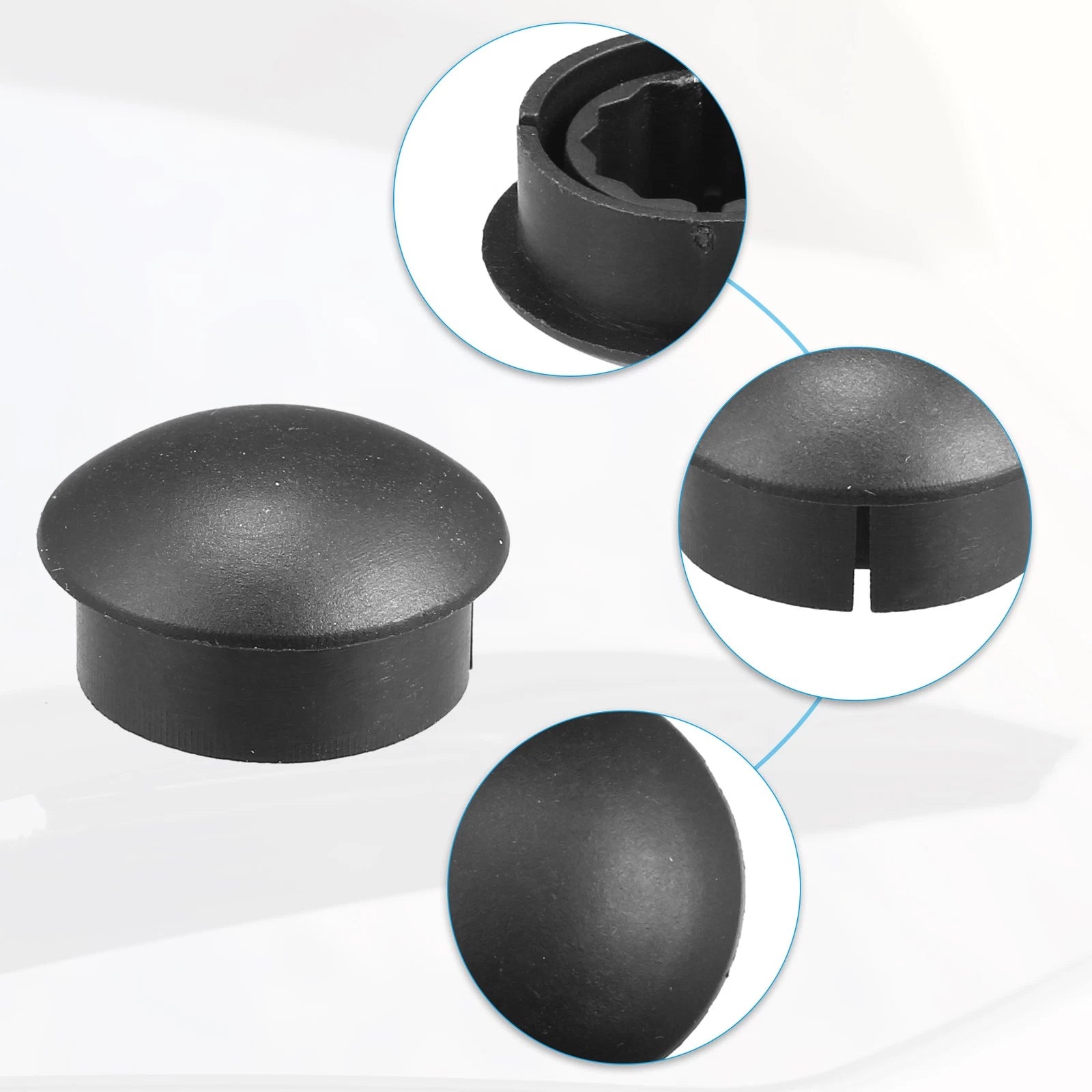 Rear Windshield Wiper Arm Nut Cover Cap for Jeep Compass (2007–2017) Black