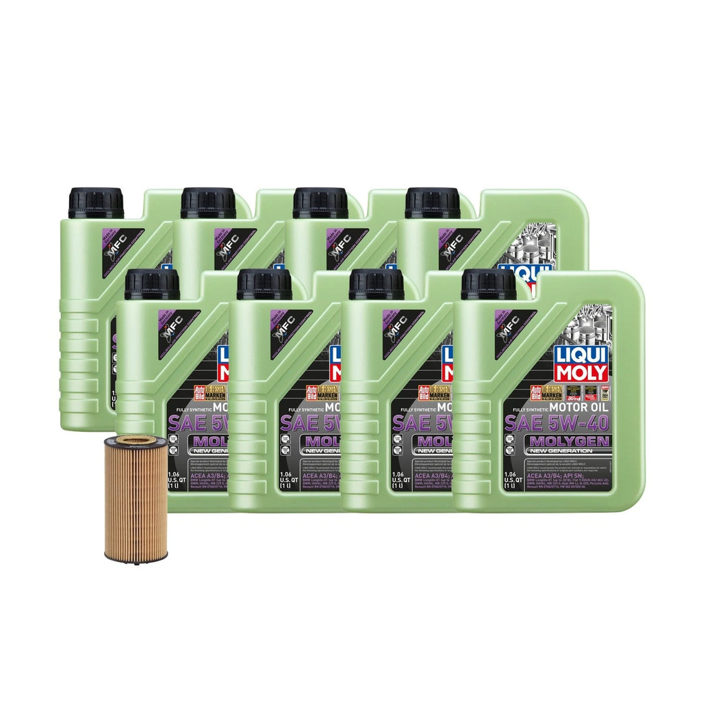 Oil Change Kit for Audi A8 Quattro V8 (2000–2002) - 8L Liqui Moly Molygen 5W40