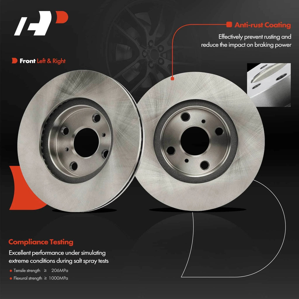 Front Brake Rotors and Ceramic Pads for Toyota Echo and MR2 Spyder (2001–2005)