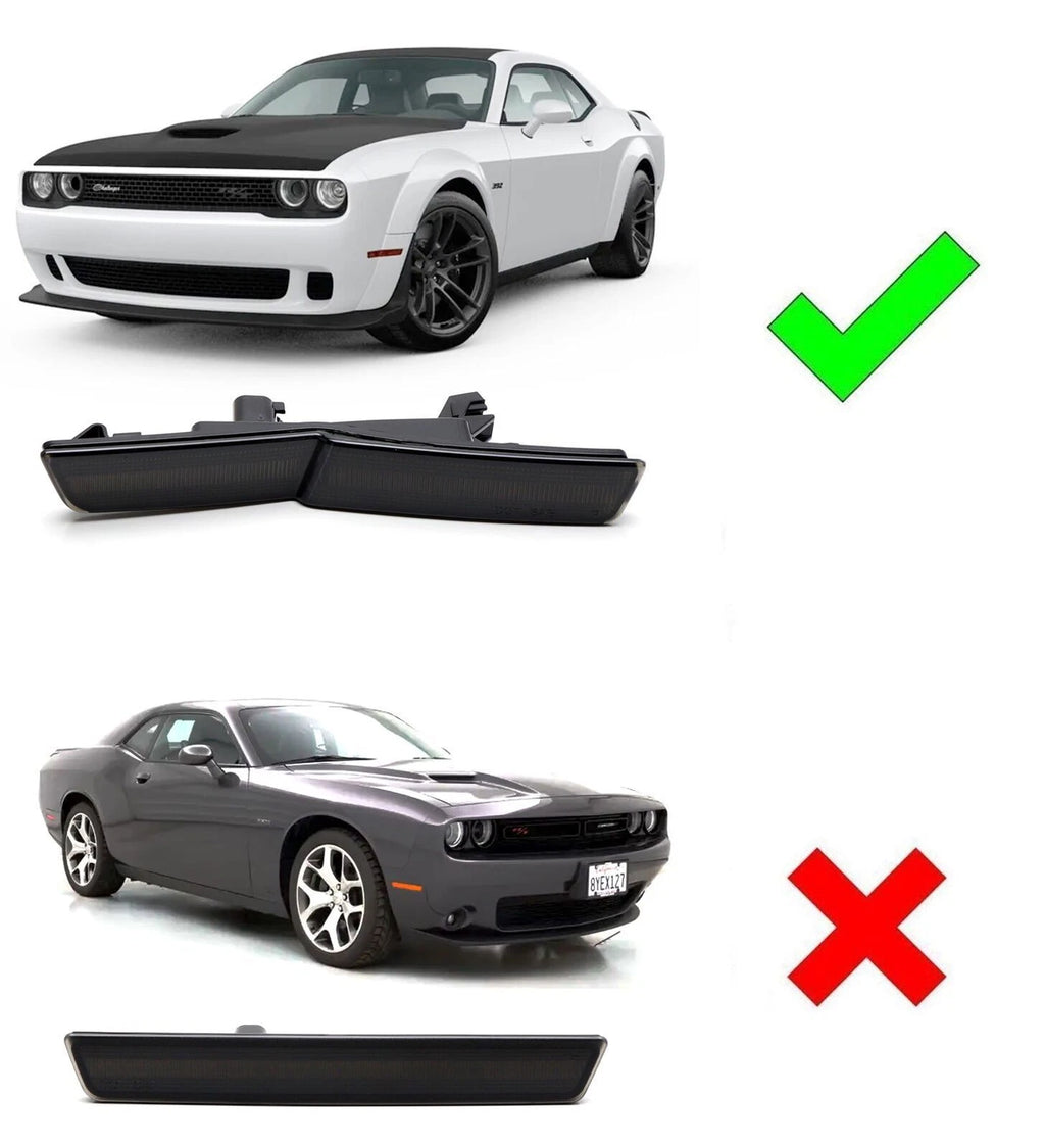 Clear LED Front Side Marker Lights for Dodge Challenger (2018–2022)