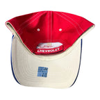 Embroidered Hat Cap for Chevy Bowtie Cream White Blue (—)