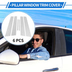 Set of 6 Door Pillar Window Trim for Kia Forte K3 (2014–2018) Chrome