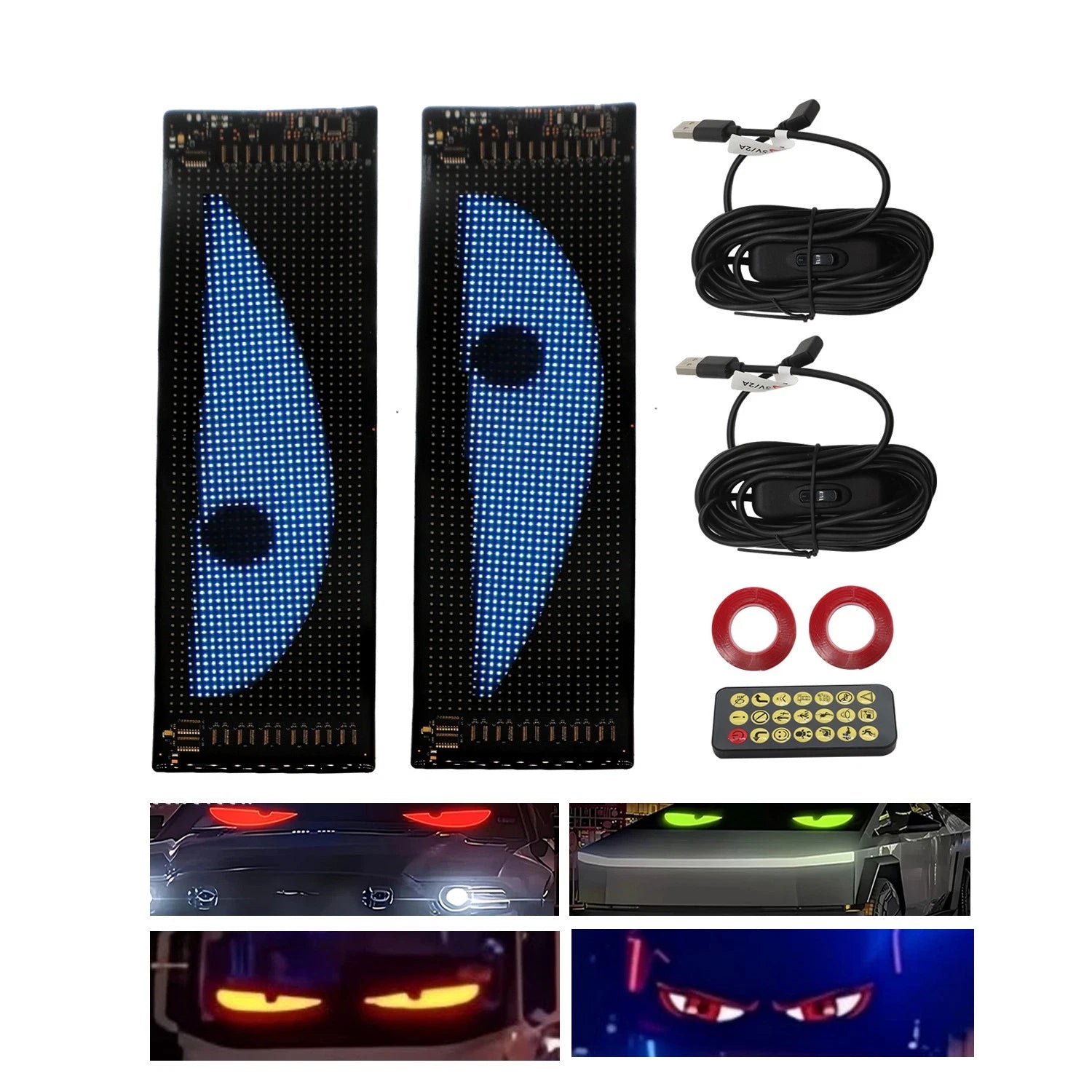 2Pcs Devil's Eye LED Dynamic Light for Truck