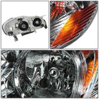Chrome Clear Headlight + Amber Corner + Smoke LED Fog Light Kit for Toyota Corolla (2003–2008)