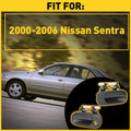 2X Front Textured Black Exterior Door Handle LH+RH for Nissan Sentra (2000–2006)