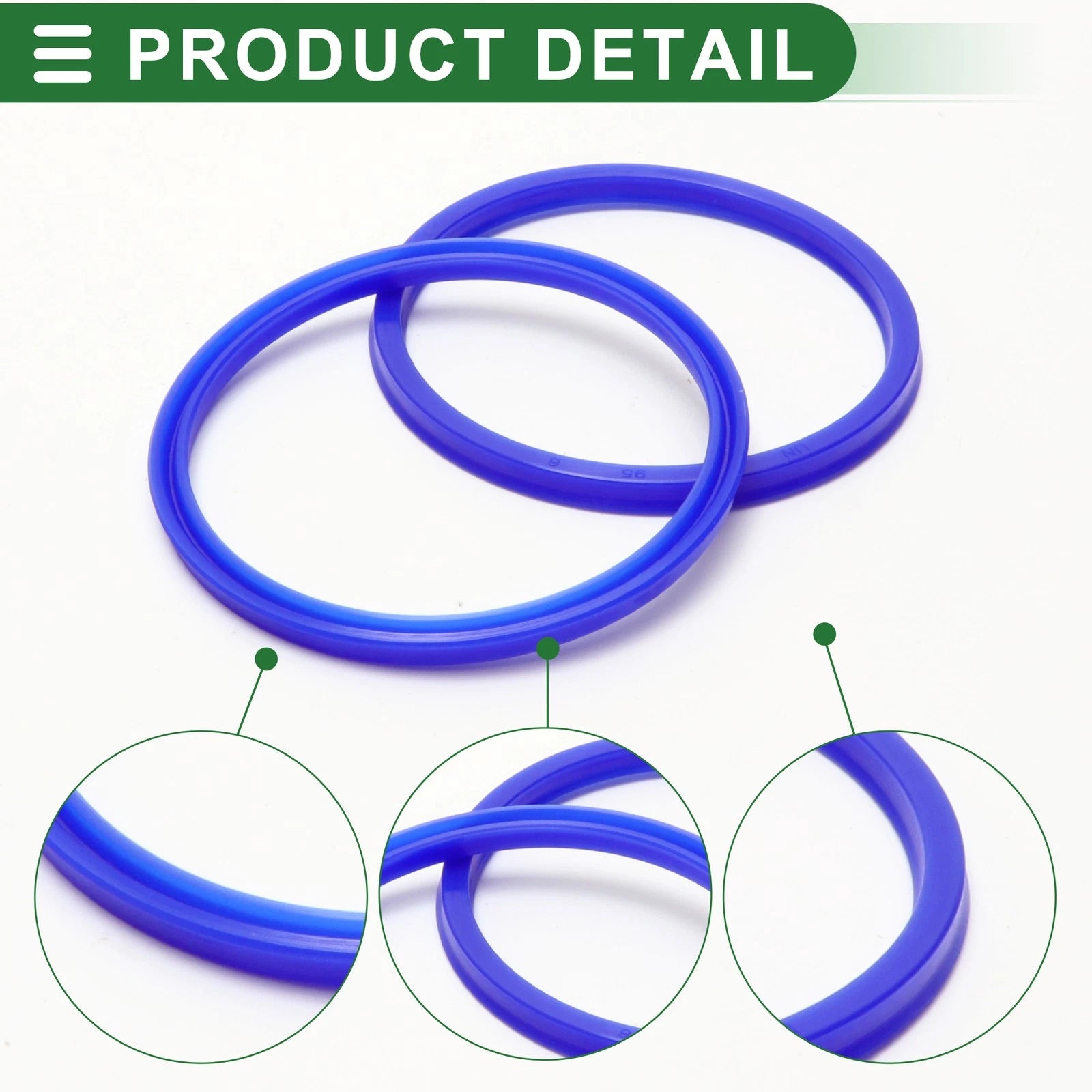 Set of 5 Oil Seal Ring 85x95x6mm for Rotary Shaft (TPU, High Pressure)