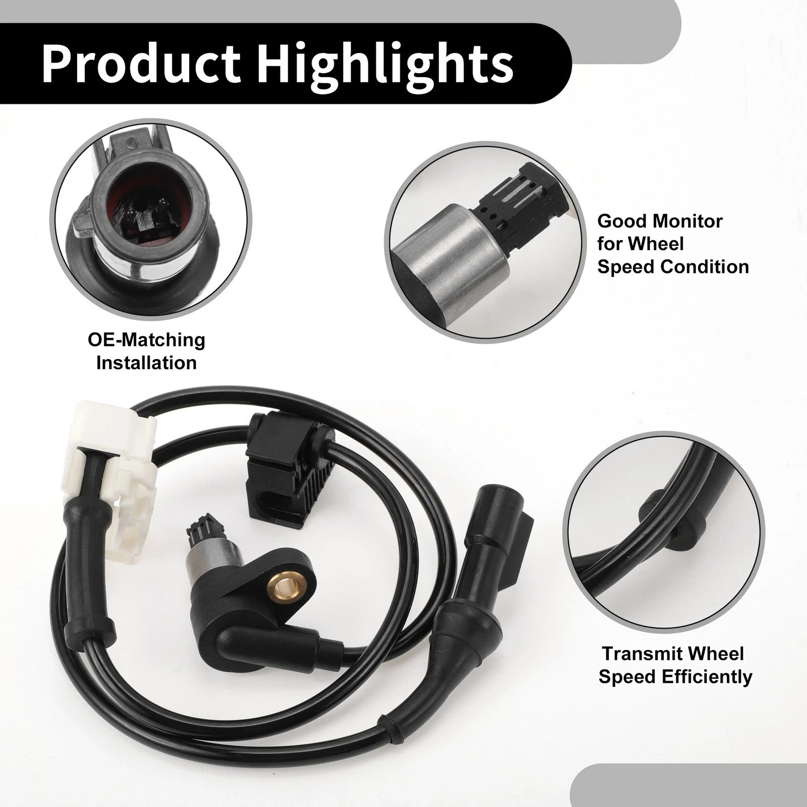 ABS Wheel Speed Sensor No.F75Z2C204CA for Ford Expedition (1997–2002) RWD