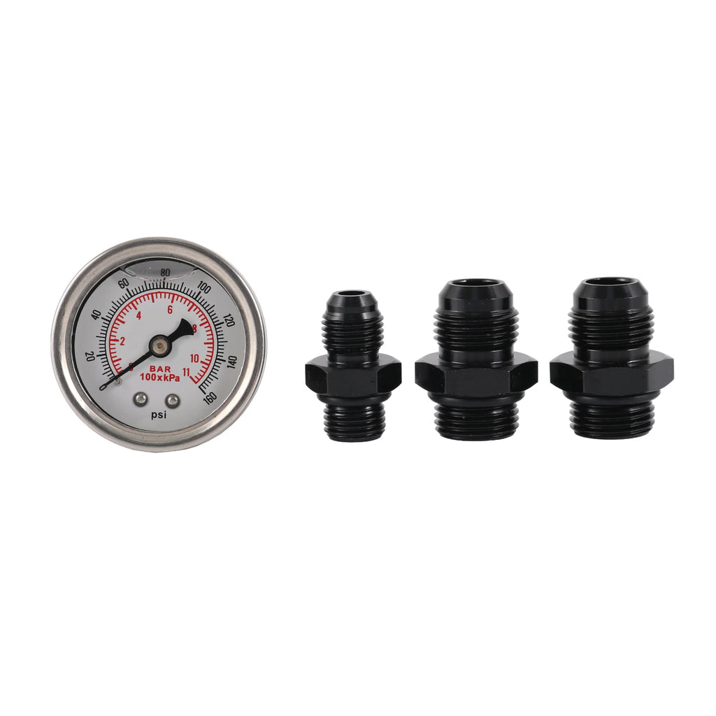 Fuel Pressure Regulator Kit with 0-160psi Gauge for EFI Vehicles