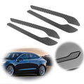 Set of 4 Door Handle Cover Trims for Tesla Model 3 & Y (2017–2023) Carbon Fiber Look