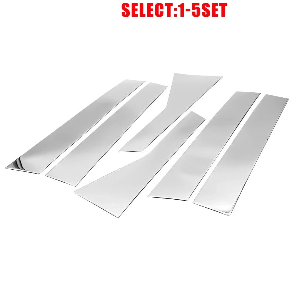 Stainless Steel Chrome Window Pillar Post Covers for Cadillac XT5 (2017–2024)