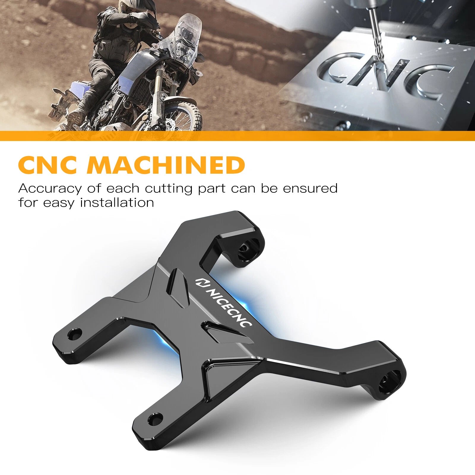 NICECNC Aluminum Dash Stabilizer for Yamaha Tenere 700 (2019–2023)
