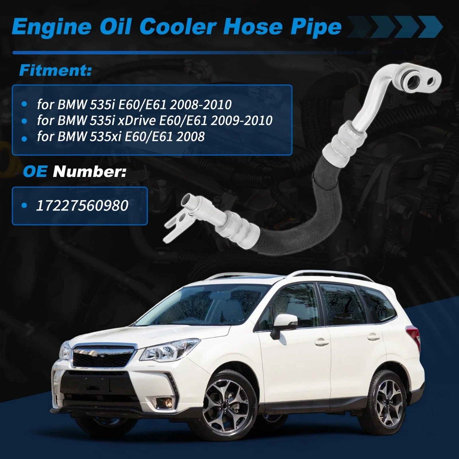 Outlet Oil Cooler Tube for BMW 535i E60/E61 (2008 - 2010)