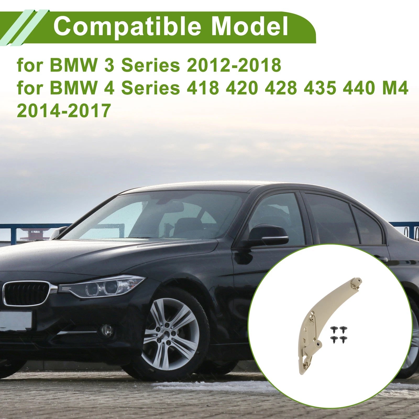 Door Panel Handle Pull Trim Cover for BMW 3 Series (2012–2018) No. 51417279315