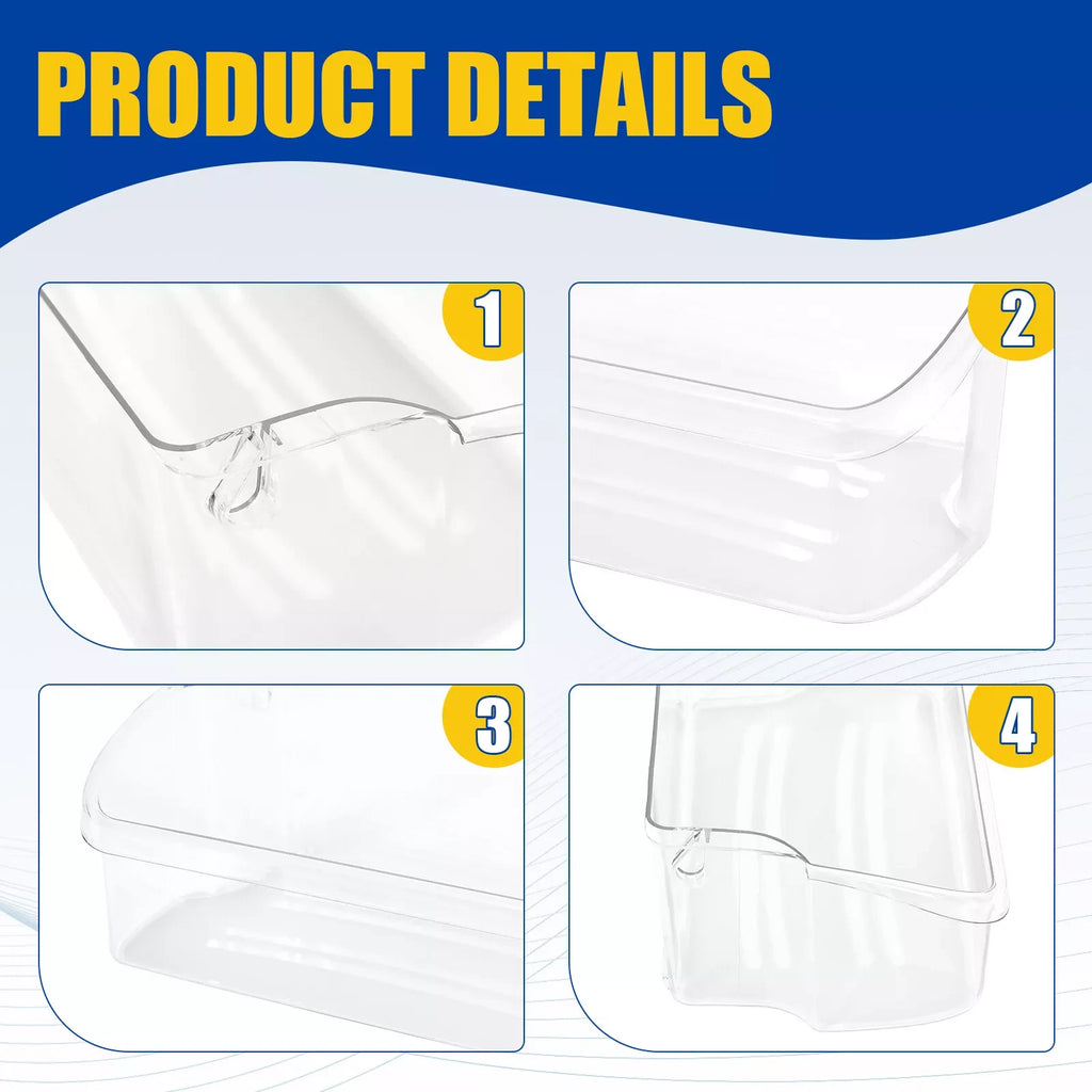 2 Pack Clear Refrigerator Door Bin Shelf for Frigidaire Kenmore