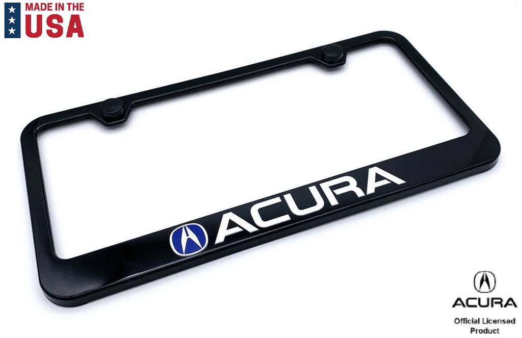 License Plate Frame Front for Acura with Black Plastic Blue Logo (1997–2025)