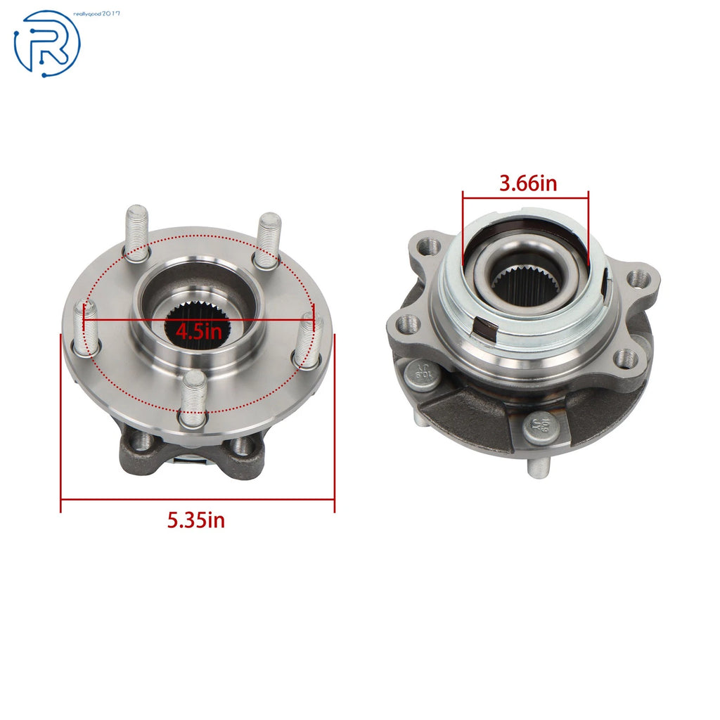 Pair Front Wheel Hub Bearings 513296 for Nissan Altima Maxima Murano (2009–2018)