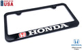 License Plate Frame Black Plastic with Red Honda Logo for Honda (2013–2025)