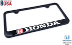 License Plate Frame Black Plastic with Red Honda Logo for Honda (2013–2025)
