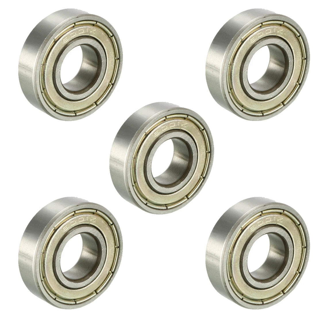 5 Pcs 6001 Sealed Groove Radial Ball Bearing 12mm x 28mm x 8mm