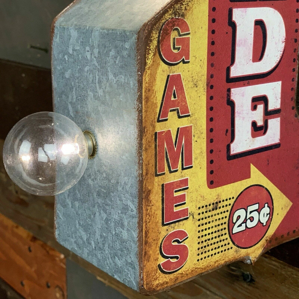 Double Sided LED Sign for Arcade Games (Game Room Decor)