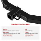 Trailer Hitch Receiver for Cadillac SRX (2010-2016) - Black Gloss