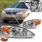 Headlight for Toyota Camry XV30 (2002–2004) Chrome Housing Amber Corner