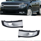 Set of 2 Fog Light Bezels for Ford Flex (2013–2017) Black Plastic