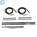Set of 10 Door Window Weatherstrip Seals for Dodge Truck D/W 150 (1980–1993)