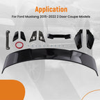 Rear Trunk Spoiler Wing for Ford Mustang (2015–2022) GT Style Glossy Black