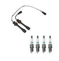 Denso Wire Set & 4 Iridium TT Spark Plugs for Mazda Miata (1990–2005)