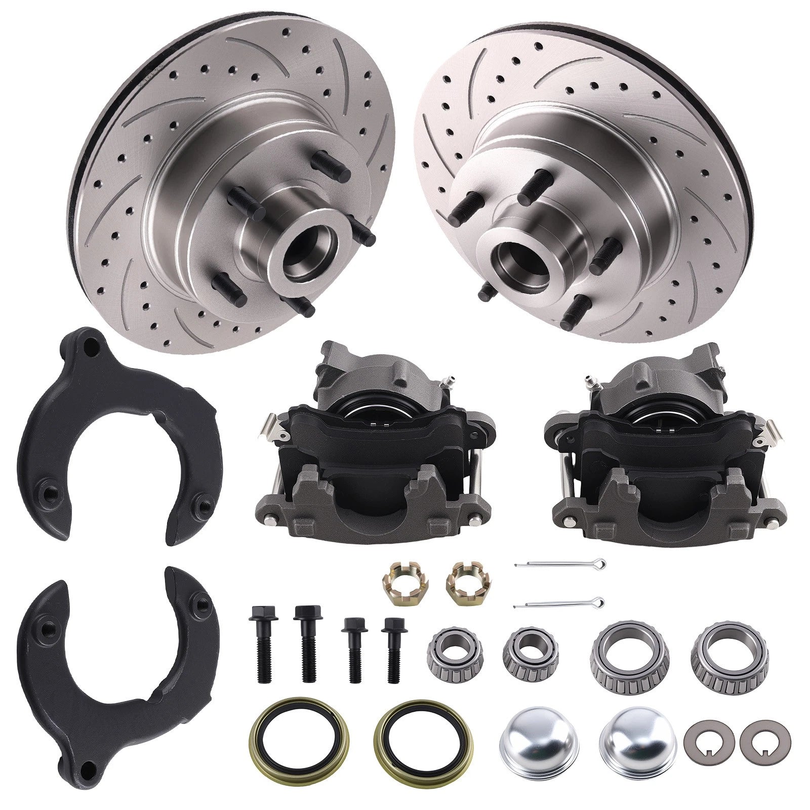 11" Slotted Front Disc Brake Conversion for Ford Mustang II (1974–1978) 5 x 4.75"