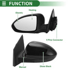 5 Pins Left Driver Side Door Mirror for Chevrolet Cruze (2011–2015)