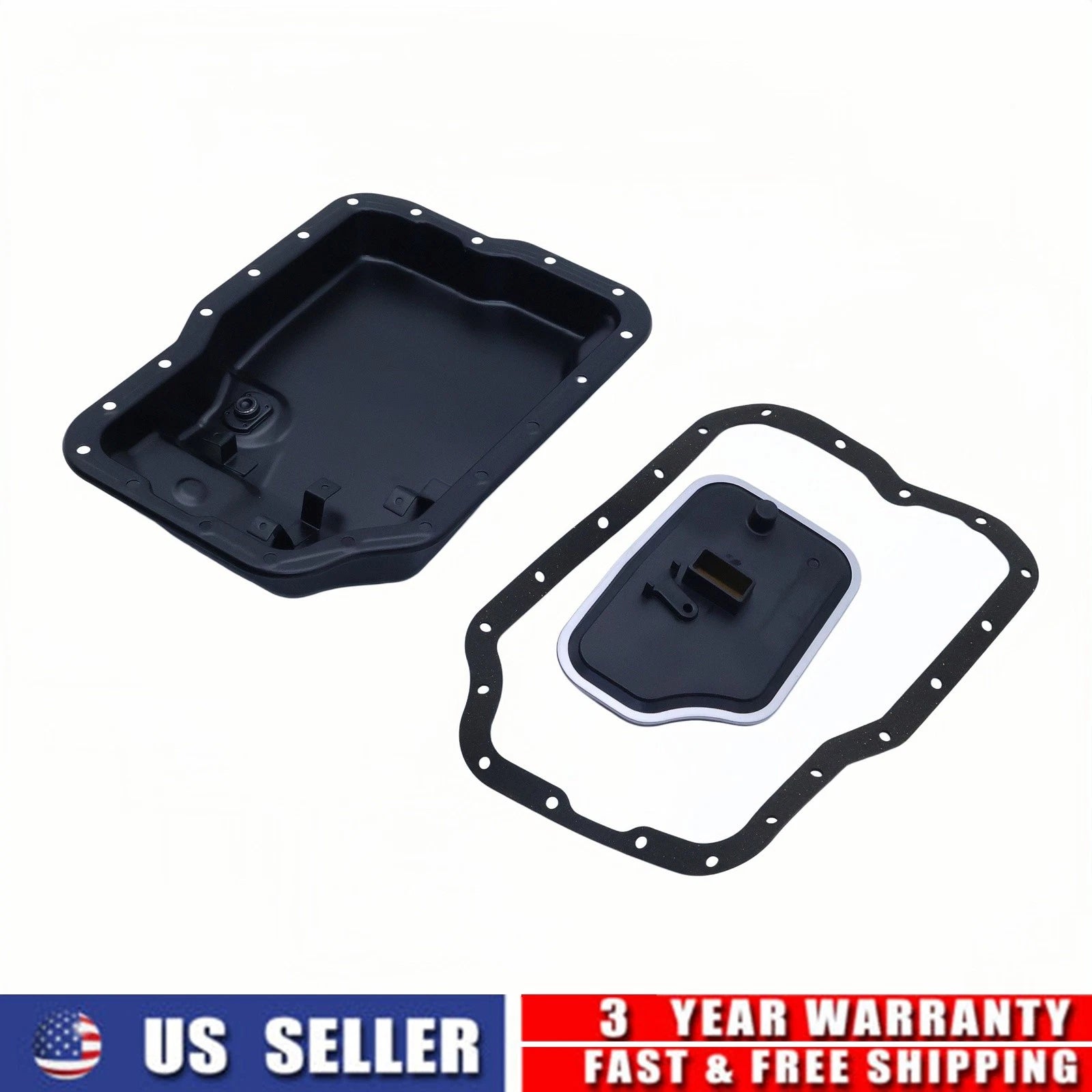 Set of 3 Transmission Oil Pan Gasket Filter for Mazda Protege (1999–2003)