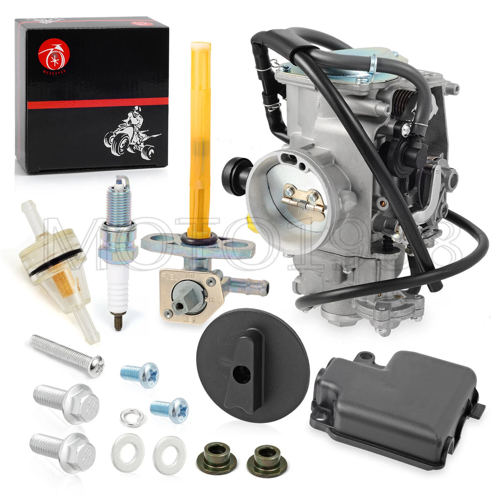 Carburetor & Fuel Valve Petcock Kit for Honda 400EX TRX400EX TRX400X (1999–2014)