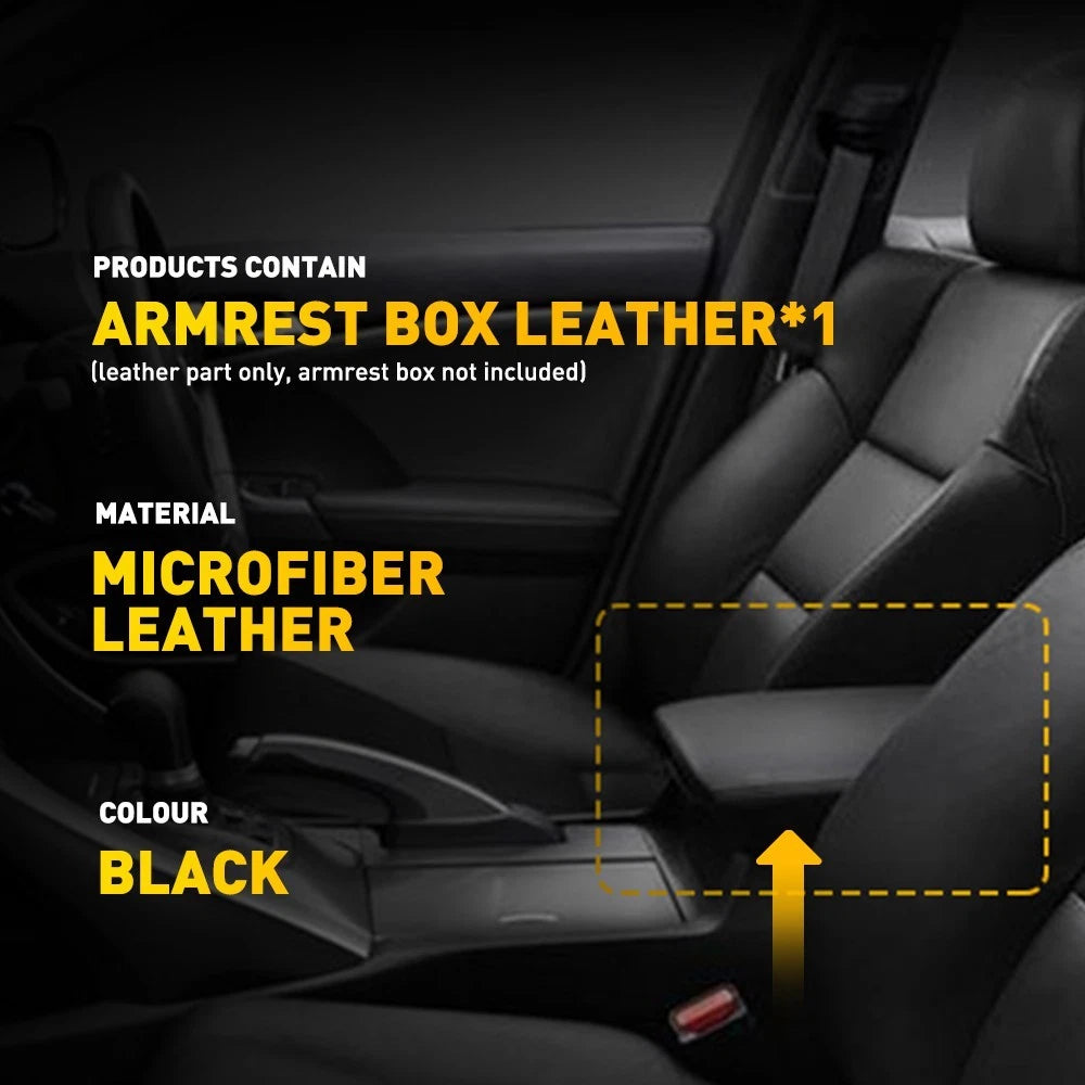 Center Console Lid Armrest Cover for Acura TSX (2009â2014) Leather Trim Black