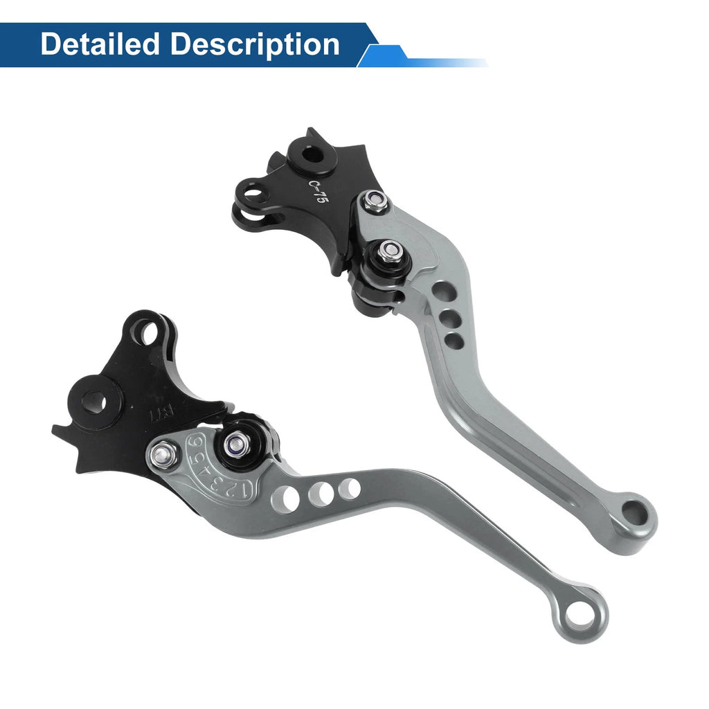 Adjustable Short Brake Clutch Levers for BMW R Nine T (2014–2016) Titanium Tone