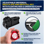 2-Pack Adjustable Deck Plate & Fill Key for Marine Use
