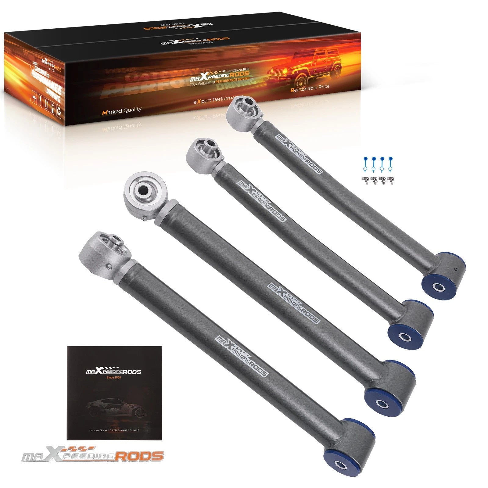 Heavy Duty Control Arms Kit for Jeep Wrangler JK Unlimited (2007–2018)