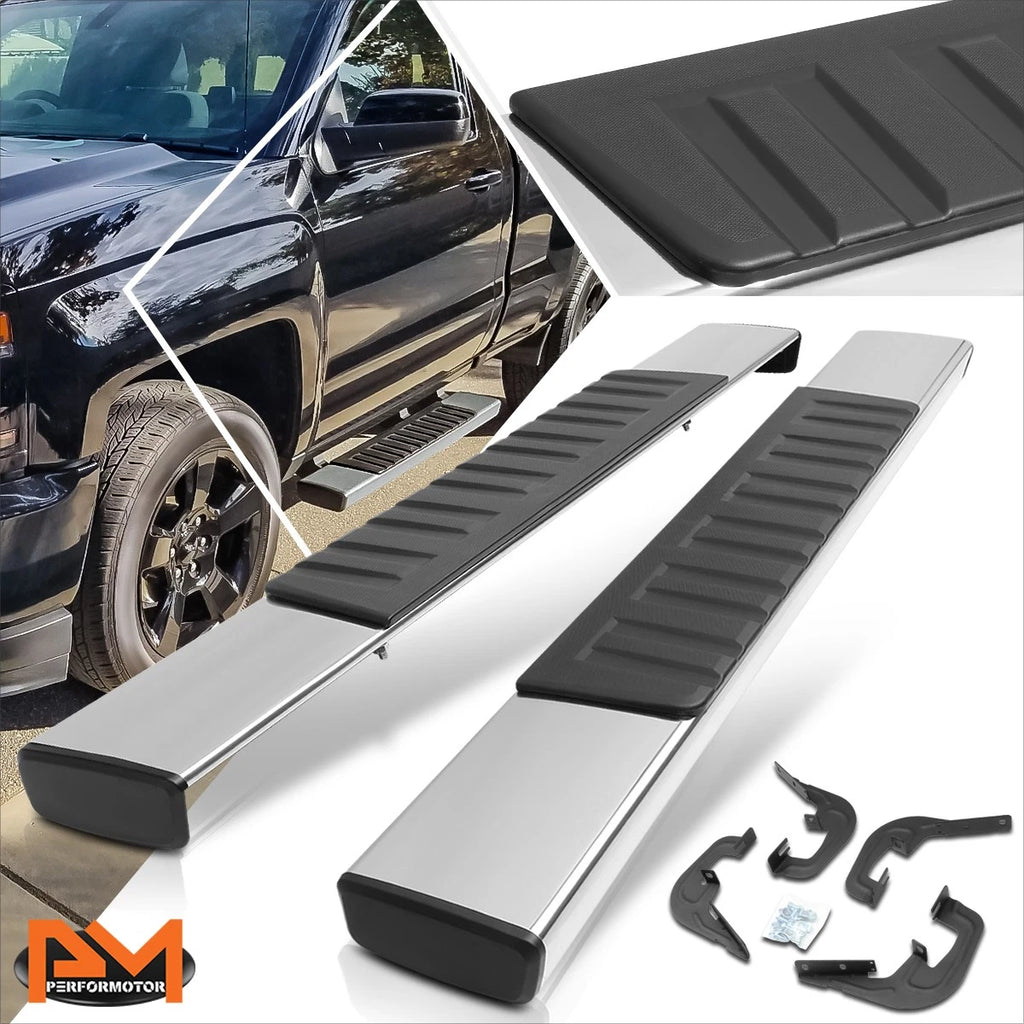 Set of 2 Chrome Nerf Bars for Silverado/Sierra Regular Cab (2007–2019)