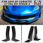 Front Side Splitter Extension Winglets for Corvette C7 Z06 (2014–2023)