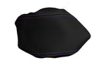 Console Lid Pull Over Cover Leather for Toyota Camry (2012–2017) Purple Stitch
